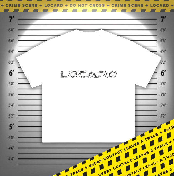 LOCARD Fingerprint Tee — White